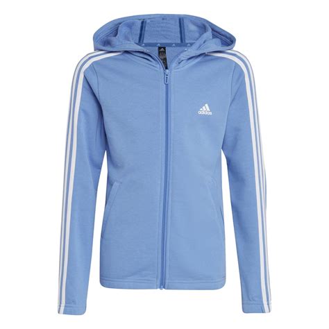 adidas kapuzenjacke essentials 3s fz dunkelblau weiß